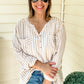 (XL) Beachy Striped Blouse