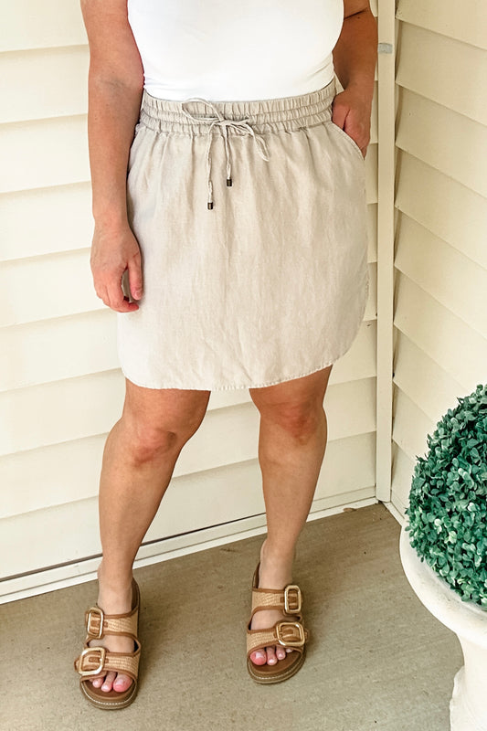 (S) Vintage Kenar Linen Skirt