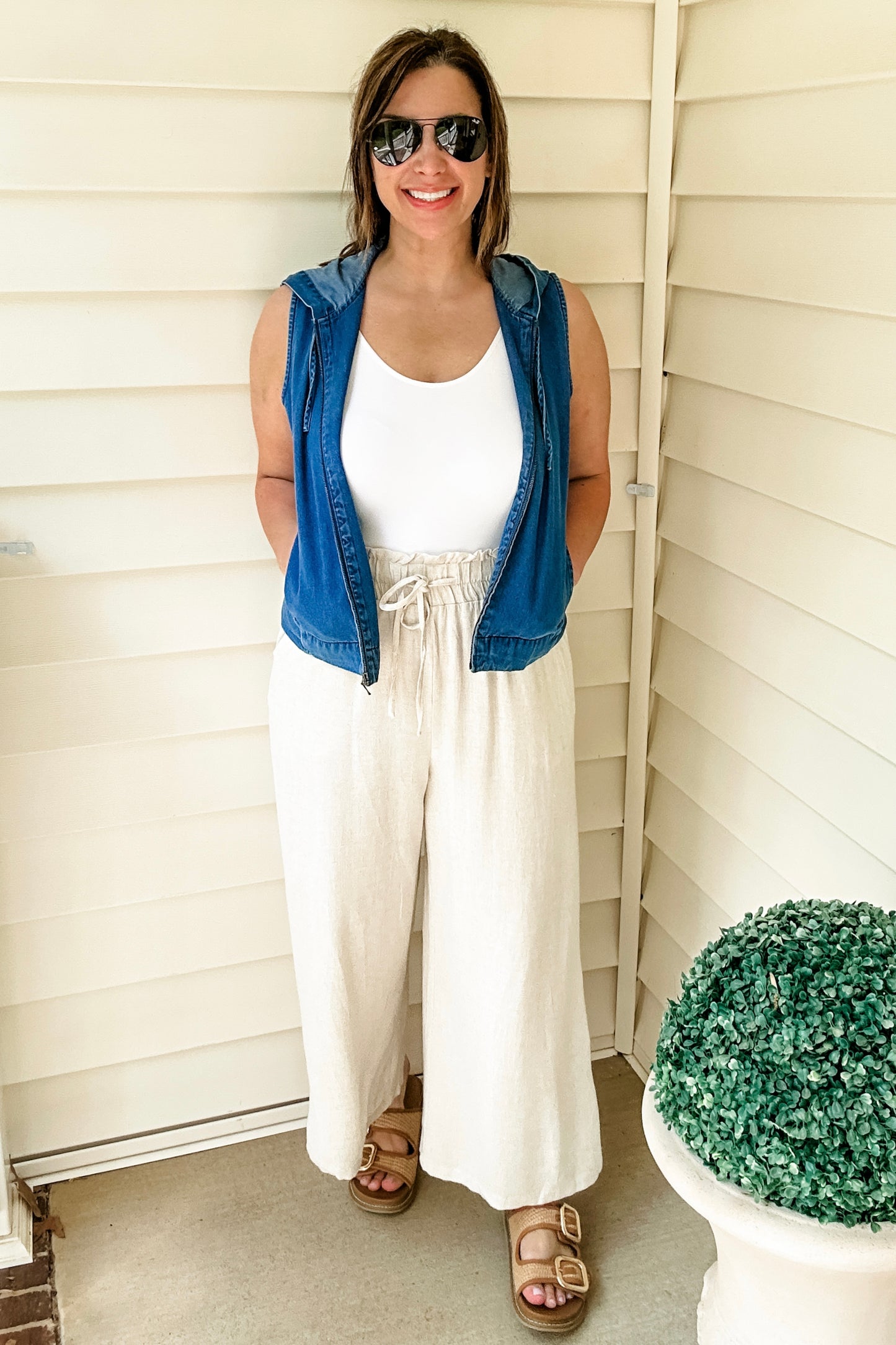(S) Vintage Talbots Denim Hoodie Tank