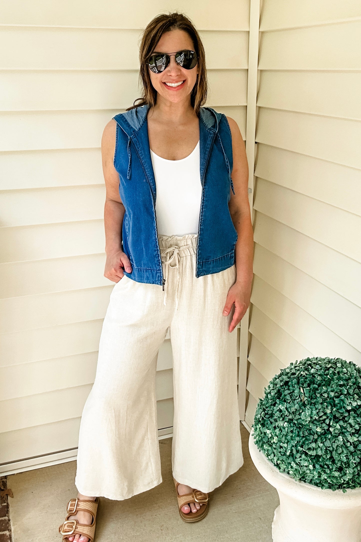 (S) Vintage Talbots Denim Hoodie Tank