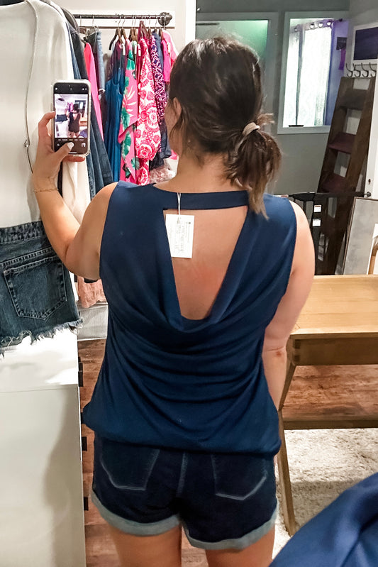 (M) Nine West Drape Tank