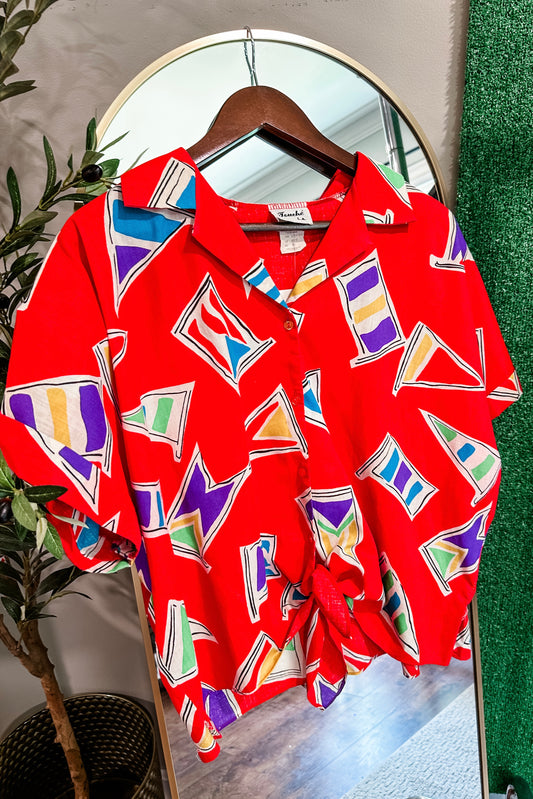 (M) Vintage Sail Tie Top