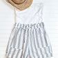 (M) Striped Linen Short