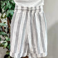 (M) Striped Linen Short