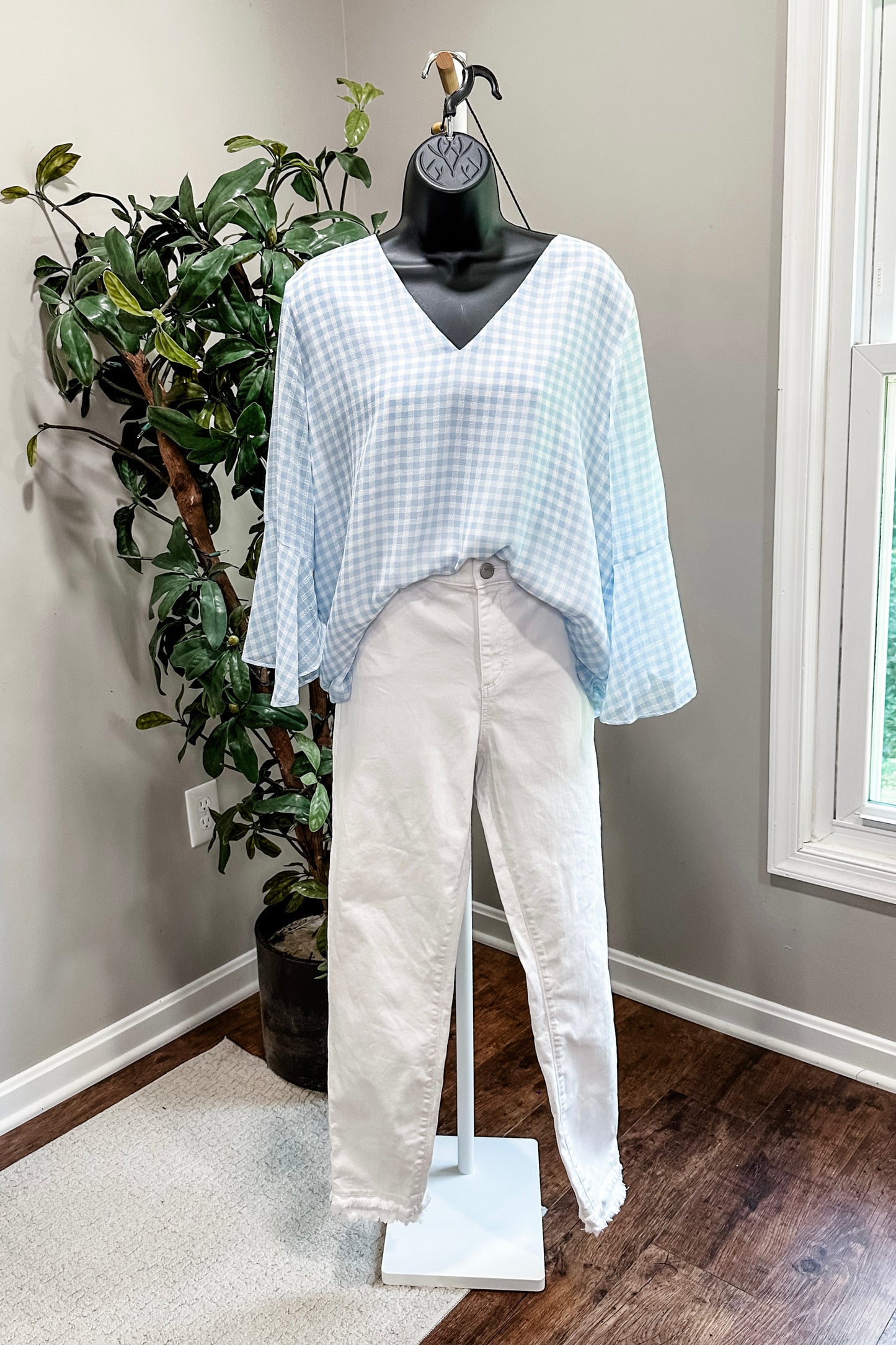 (XL) Calvin Klein Gingham Blouse