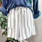 (M) Striped Linen Short