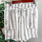 (M) Striped Linen Short