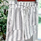 (M) Striped Linen Short