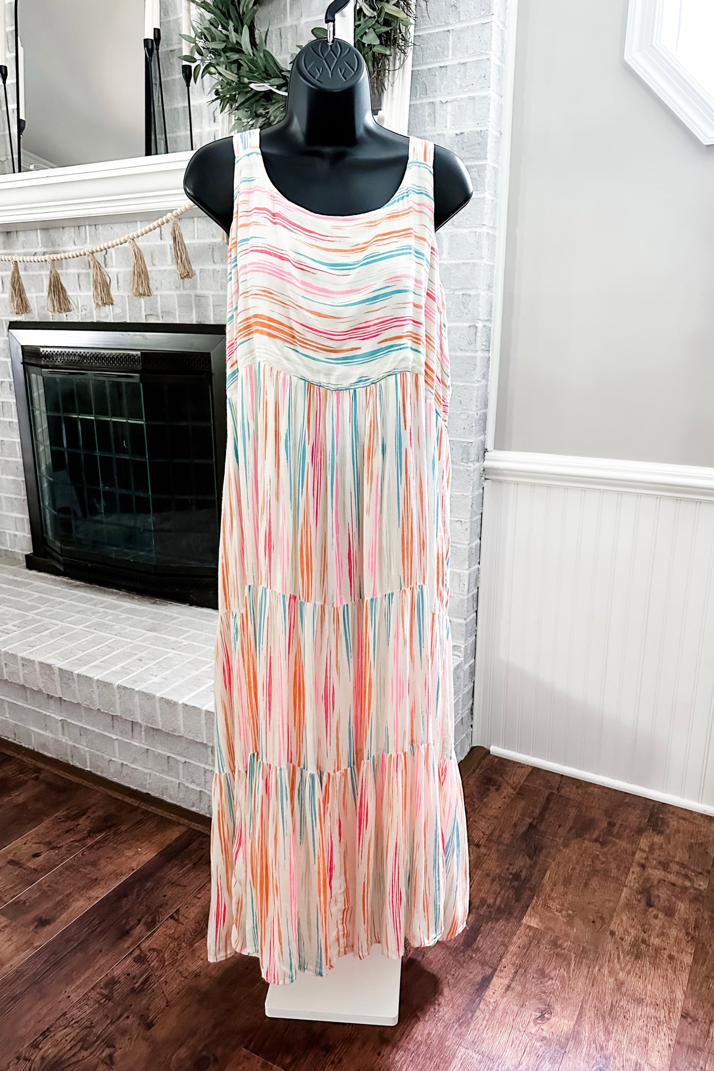 (XXL) Striped Colorful Midi