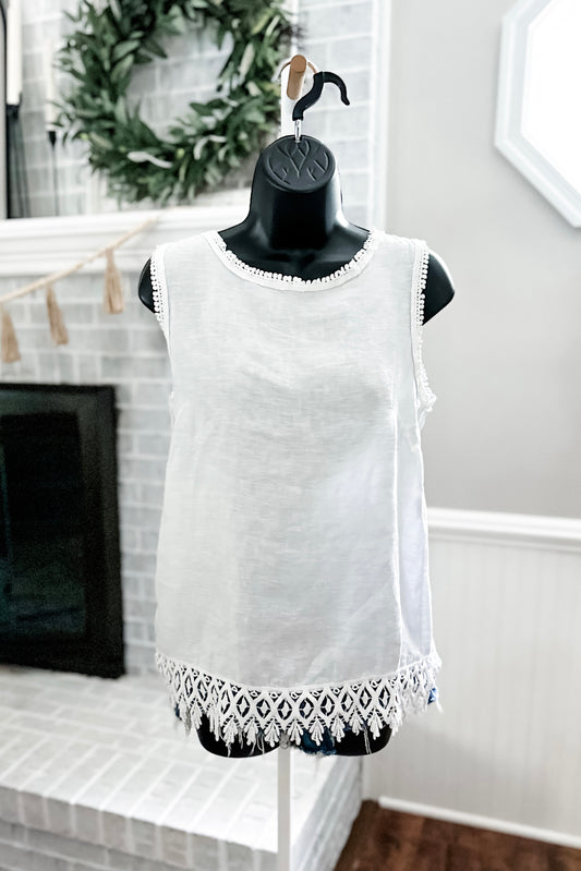 (L) Italian Linen Tank