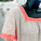 (M) J.Crew Linen Emb Blouse