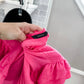 (L) Pink Ruffle Top