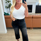 JB High Rise Button Fly Wide Leg Crop Jeans