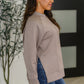 It's The Little Things Relaxed Scuba Pullover in Cocoa