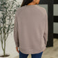 It's The Little Things Relaxed Scuba Pullover in Cocoa