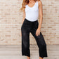 JB High Rise Button Fly Wide Leg Crop Jeans