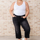 JB High Rise Button Fly Wide Leg Crop Jeans