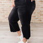 JB High Rise Button Fly Wide Leg Crop Jeans