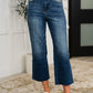 JB High Waist Back Pocket Embroidery Crop Wide