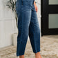 JB High Waist Back Pocket Embroidery Crop Wide