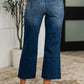 JB High Waist Back Pocket Embroidery Crop Wide