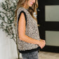 Meow's the Time Banded Hem Top in Leopard Print
