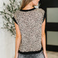 Meow's the Time Banded Hem Top in Leopard Print