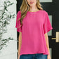 Pink and Perfect Ruffle Sleeve Top