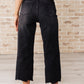 JB High Rise Button Fly Wide Leg Crop Jeans
