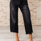 JB High Rise Button Fly Wide Leg Crop Jeans