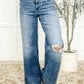 JB High Rise Vintage Wash Wide Leg Jeans