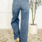 JB High Rise Vintage Wash Wide Leg Jeans